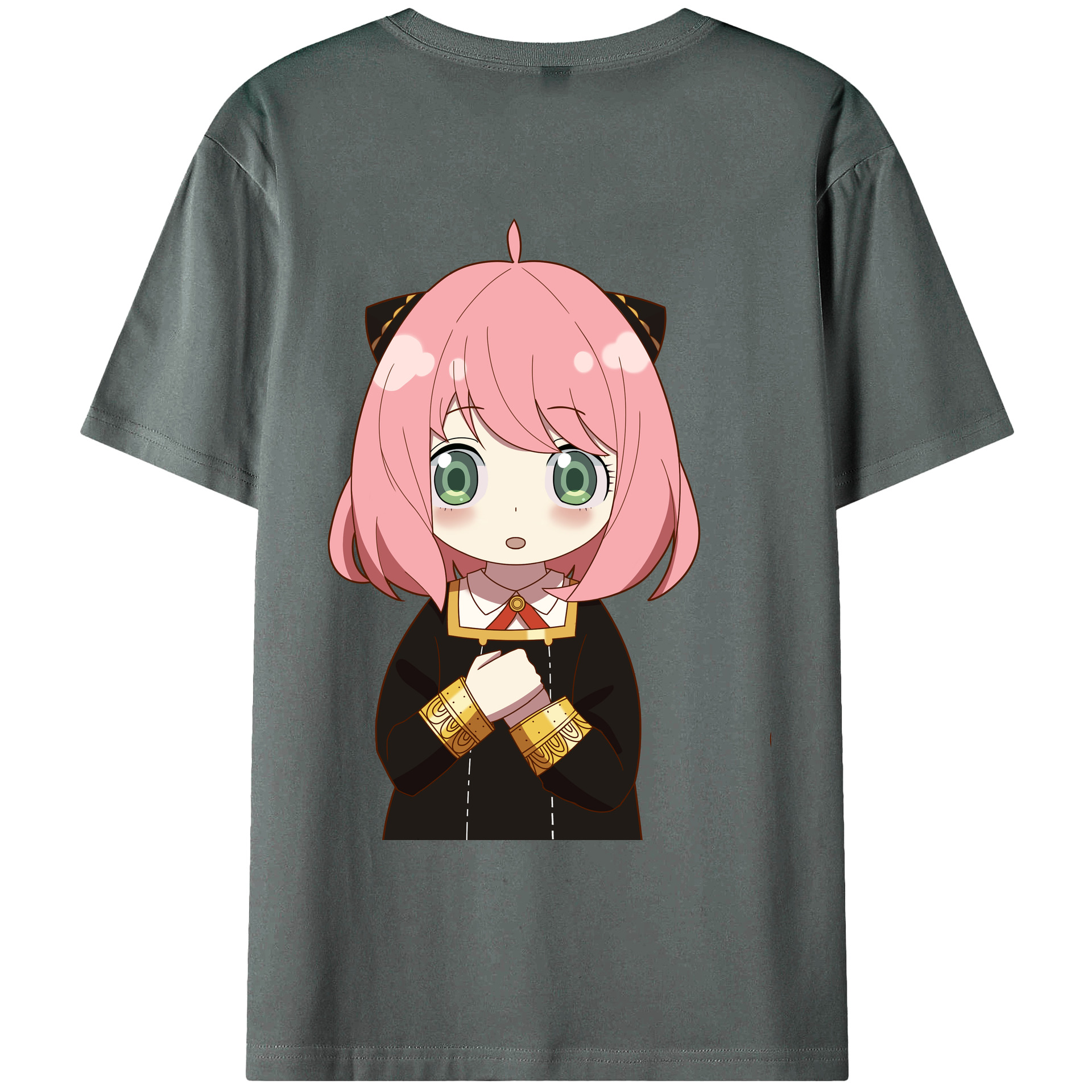 （画像用） SPY×FAMILY间谍家家酒 綿100％ メンズ半袖Tシャツ（バックプリント） 通気性